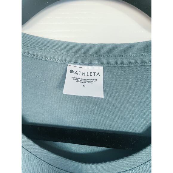 Athleta With Ease Twist Top Long Sleeve Teal Oxidized Green Size Medium - Picture 4 of 6